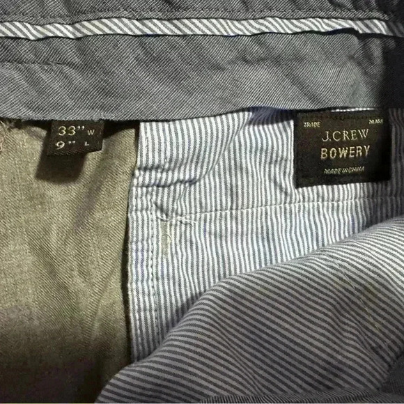 J. Crew Bowery Slim-fit Gray Shorts - Size 33W & 9”L - Picture 6 of 8